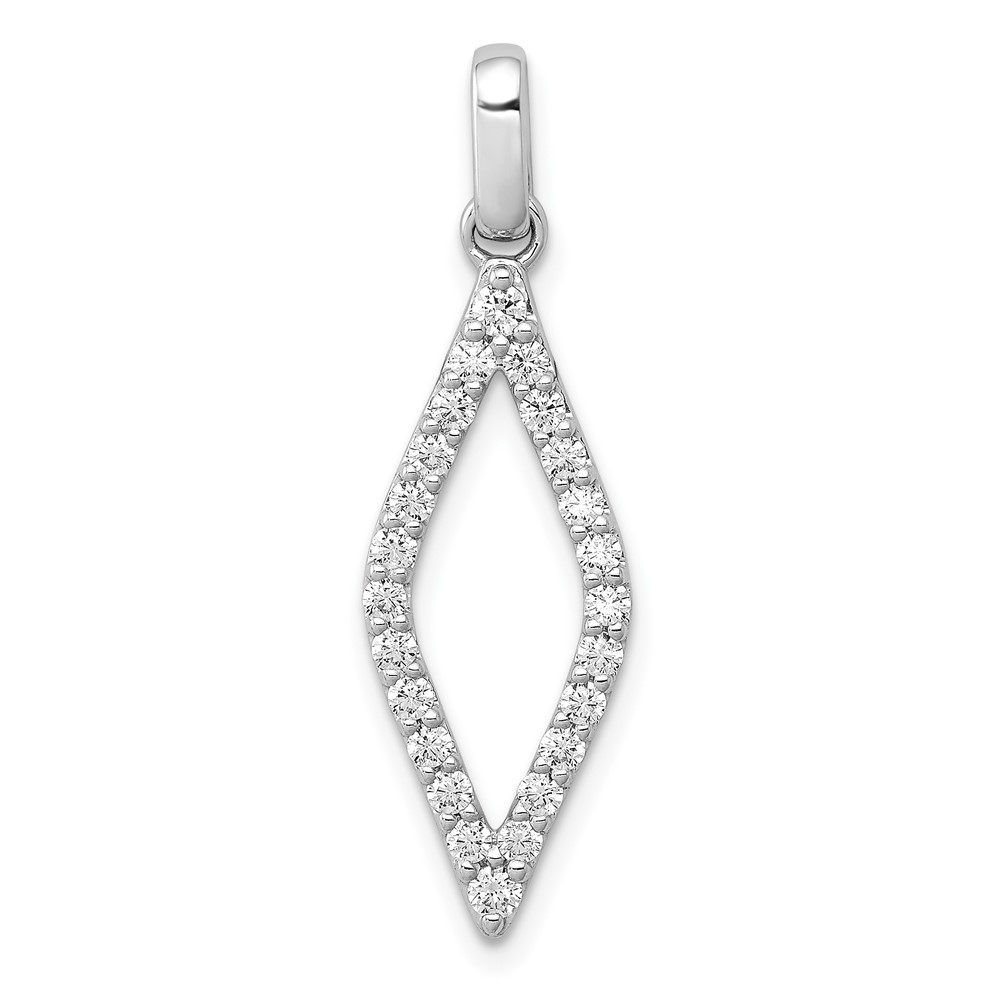 PM3703-050-WA.jpg 14k White Gold 1/2 carat Lab Grown Diamond VS/SI+ G+ Complete Fashion Geometric Pendant - Image 1
