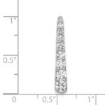 14k White Gold 3/4 carat Diamond Fancy Chain Slide - Image 4