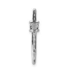 14k White Gold Graduated Diamond and .18 Sapphire Fancy Chain Slide - Image 3