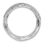 14k White Gold 1/5 carat Diamond Fancy Twist Circle Chain Slide - Image 3