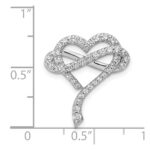 14k White Gold 1/2 carat Diamond Infinity and Heart Chain Slide - Image 4
