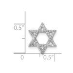 14k White Gold 1/5 carat Diamond Star of David Chain Slide - Image 4