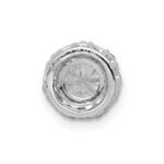 14k White Gold Holds 5.2mm Center 1/10 carat Diamond Semi-mount Halo Chain Slide - Image 3