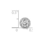 14k White Gold Holds 5.2mm Center 1/10 carat Diamond Semi-mount Halo Chain Slide - Image 4