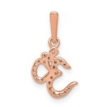 14k Rose Gold 1/10 carat Diamond Om Symbol Pendant - Image 3