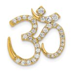 14k 3/8 carat Lab Grown Diamond VS/SI+ G+ Complete Om Chain Slide Pendant