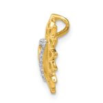 14k 1/10 carat Diamond Vishuddha/Throat Chakra Chain Slide - Image 2