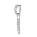 14k White Gold Diamond Aries Zodiac Pendant - Image 2