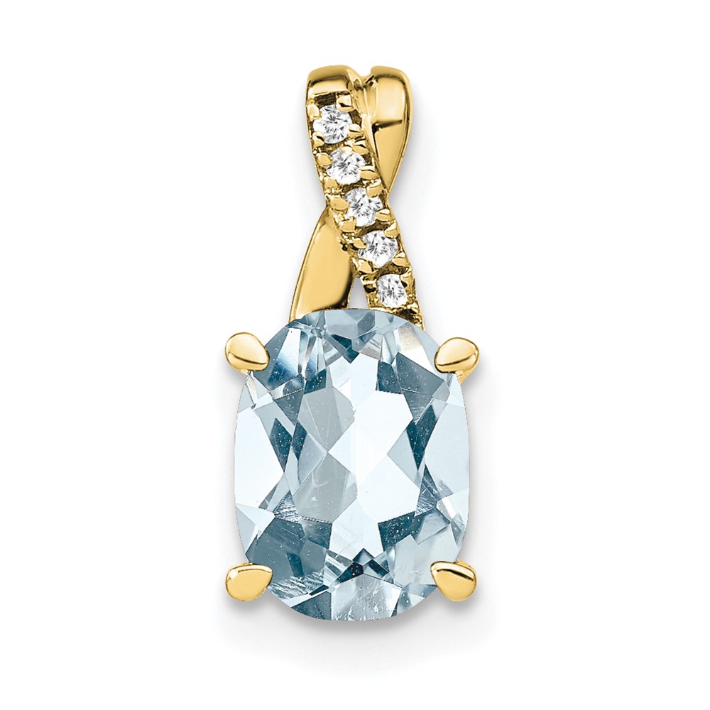 PM4235-AQ-003-1YA.jpg 10k Oval Aquamarine and Diamond Pendant - Image 1