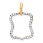 14k Polished 1/2 carat Diamond Fancy Pendant