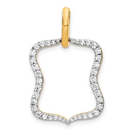 14k Polished 1/2 carat Diamond Fancy Pendant