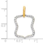 14k Polished 1/2 carat Diamond Fancy Pendant - Image 4