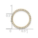 14k Polished 1/3 carat Diamond Circle Chain Slide - Image 4
