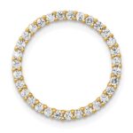 14k Polished 3/8 carat Diamond Circle Chain Slide