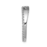 14k White Gold 3/4 carat Diamond Circle Chain Slide - Image 2