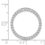 14k White Gold 3/4 carat Diamond Circle Chain Slide - Image 4