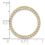 14k Polished 3/4 carat Diamond Circle Chain Slide - Image 4