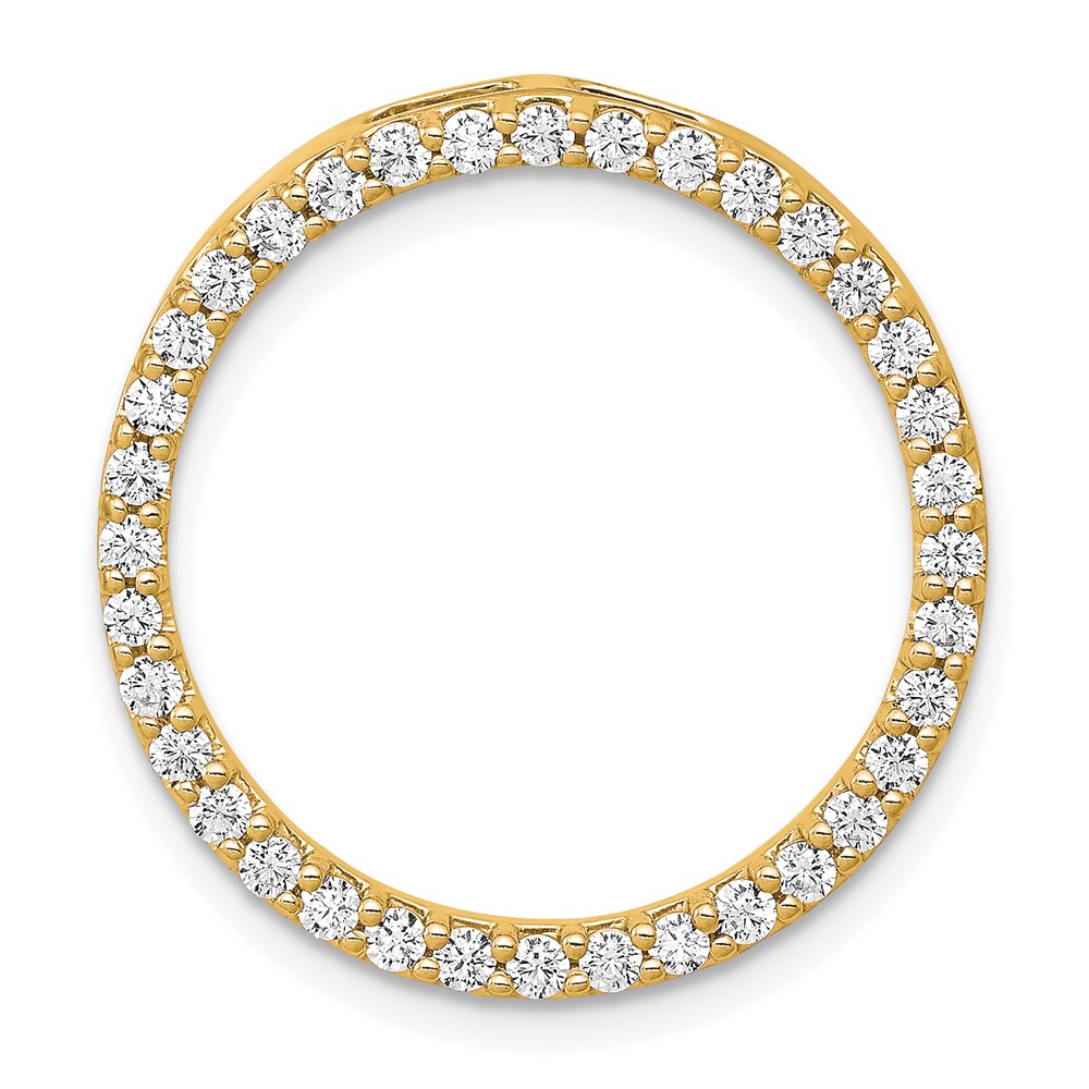 PM4713-075-YA.jpg 14k Polished 3/4 carat Diamond Circle Chain Slide - Image 1