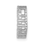 14k White Gold 3/8 carat Diamond Circle Chain Slide - Image 2