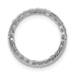 14k White Gold 1/2 carat Lab Grown Diamond VS/SI+ G+ Circle Chain Slide Pendant - Image 3