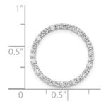 14k White Gold 5/8 carat Diamond Circle Chain Slide - Image 4