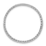 14k White Gold 1 carat Lab Grown Diamond VS/SI+ G+ Circle Chain Slide Pendant - Image 3