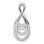 14k White Gold 1/4 carat Lab Grown Diamond VS/SI+ G+ Complete Vibrant Infinity Slide Pendant