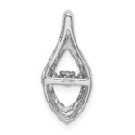 14k White Gold 1/10 carat Moving Diamond Slide Fits up to 2mm Regular/3mm Fancy or Reversible Omega - Image 3