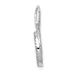 14k White Gold 1/10 carat Lab Grown Diamond VS/SI+ G+ Complete Fashion Circle Dangle Chain Slide Pendant - Image 2