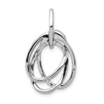 14k White Gold 1/3 carat Lab Grown Diamond VS/SI+ G+ Complete Intertwined Oval Pendant - Image 3