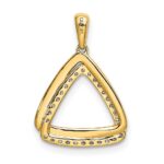 14k Polished 1/6 carat Diamond Double Triangle Pendant - Image 3