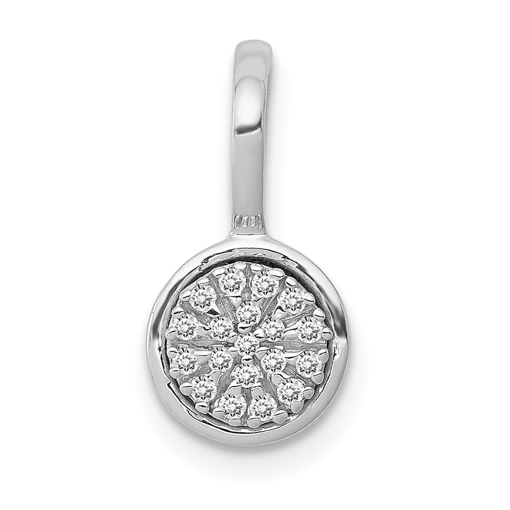 PM4743-009-1WA.jpg 10k White Gold 1/10ct. Diamond Circle Cluster Pendant - Image 1