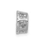 14k White Gold 3/8 carat Lab Grown Diamond VS/SI+ G+ Complete Vibrant Chain Slide Pendant - Image 2