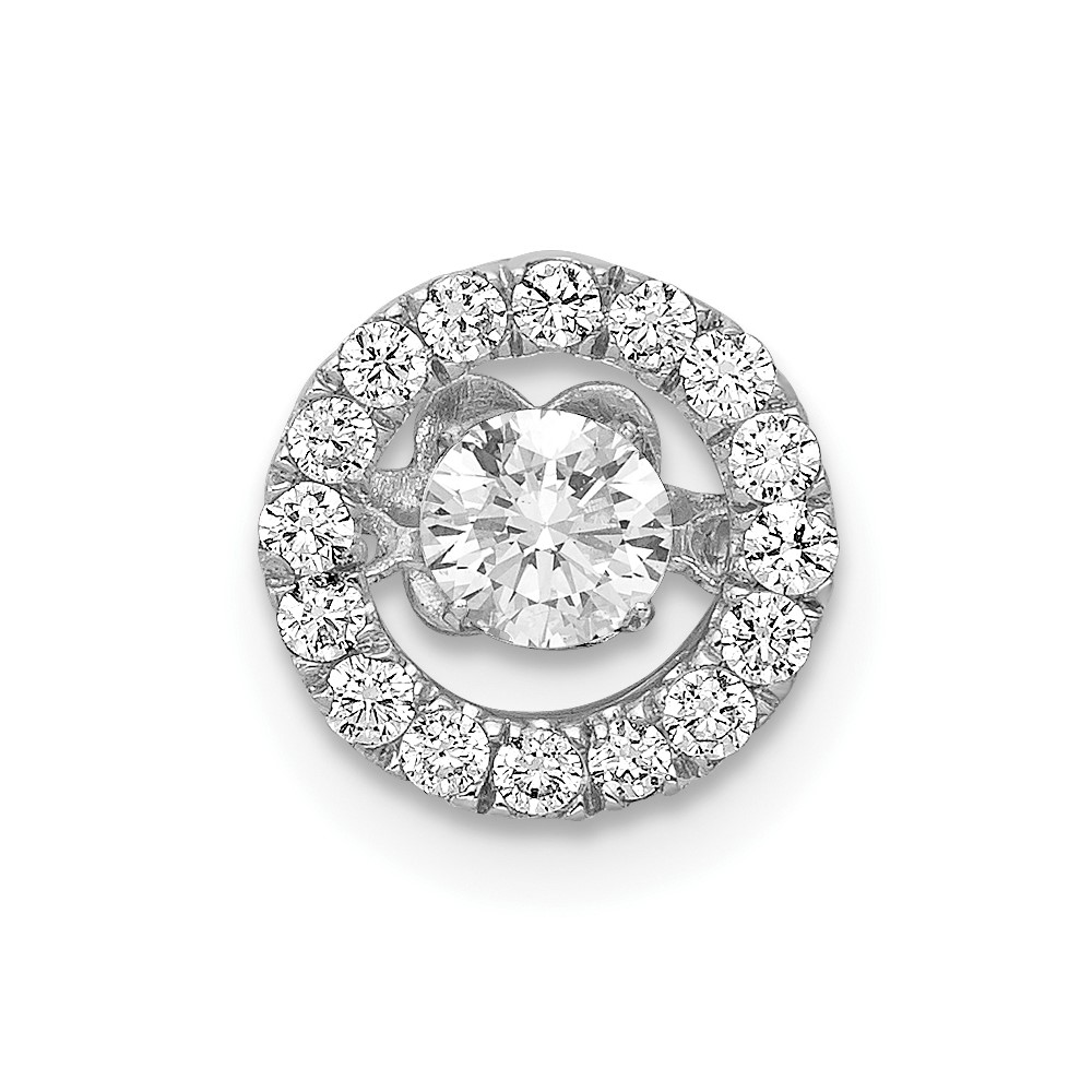 PM4780-040-WA.jpg 14k White Gold 3/8 carat Lab Grown Diamond VS/SI+ G+ Complete Vibrant Chain Slide Pendant - Image 1