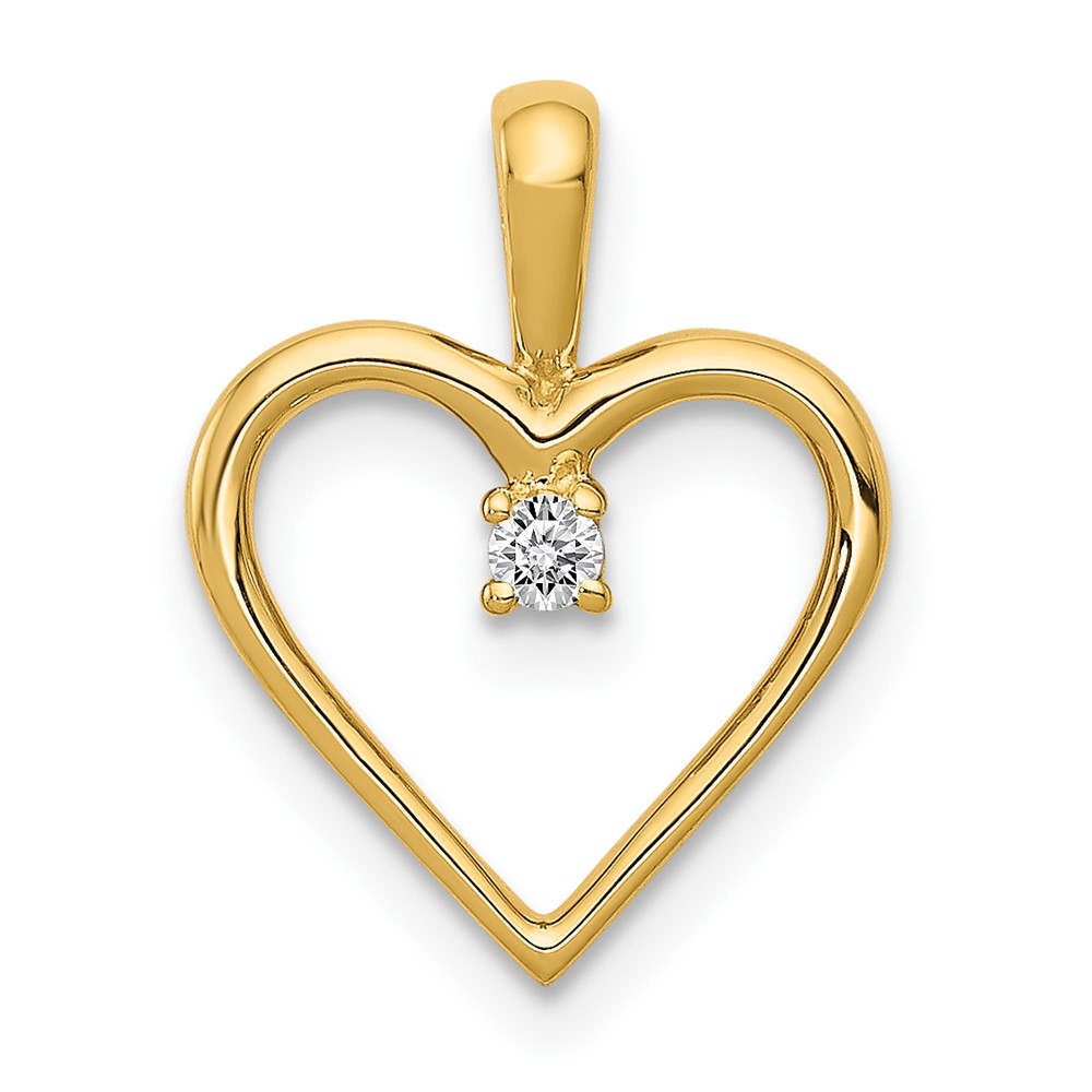PM4816-003-1YA.jpg 10K AA .03ct. Diamond Heart Pendant - Image 1