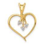 14k 1/20 carat Diamond Heart Pendant