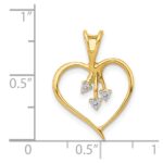 14k 1/20 carat Diamond Heart Pendant - Image 4
