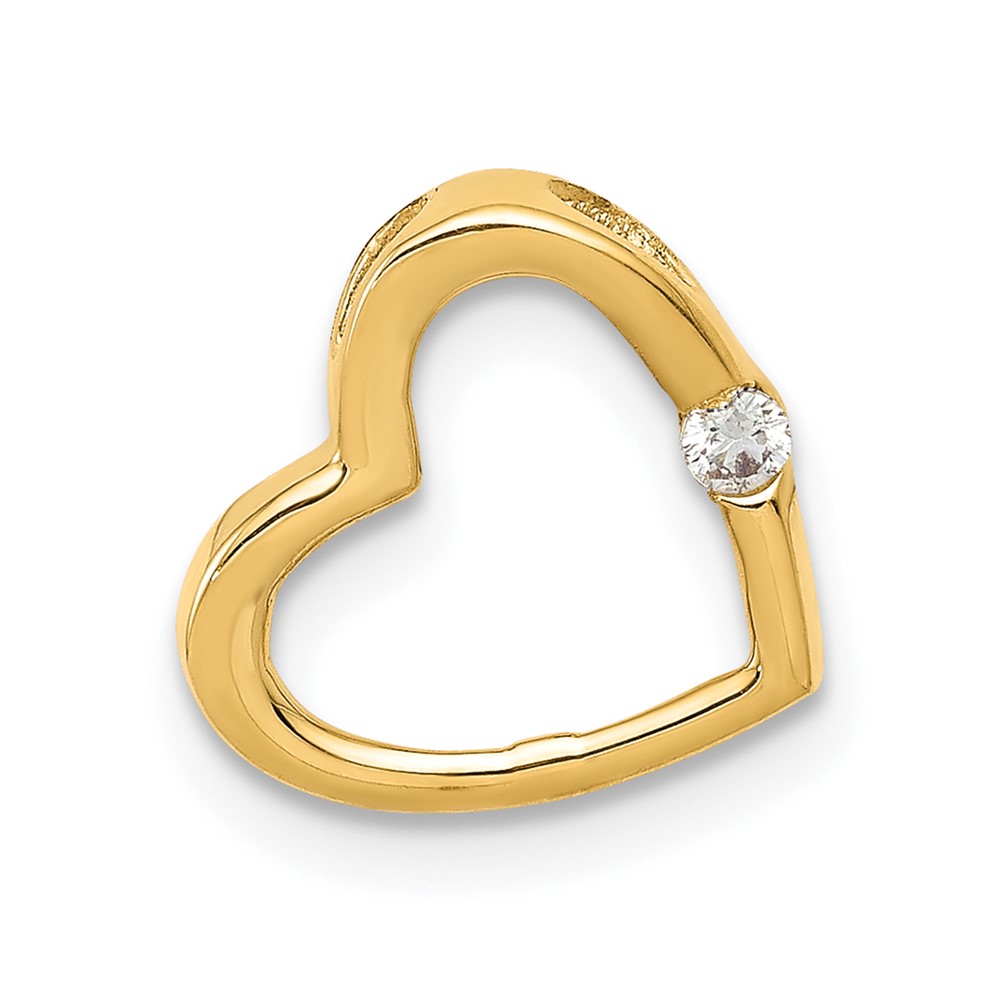 PM4837-002-YA.jpg 14k AA Diamond Heart Chain Slide - Image 1