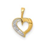 14k .01 carat Diamond Heart Pendant