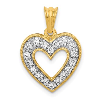 14k 1/4 carat Diamond Heart Pendant