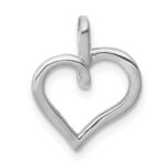 14k White Gold 1/20 carat Diamond Heart Pendant - Image 3