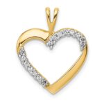 10K 1/6ct. Diamond Heart Pendant