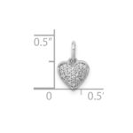 10k White Gold 1/10ct. Diamond Heart Pendant - Image 4