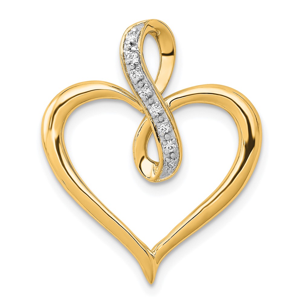 PM4884-005-1YA.jpg 10K 1/20ct. Diamond Heart and Infinity Pendant - Image 1