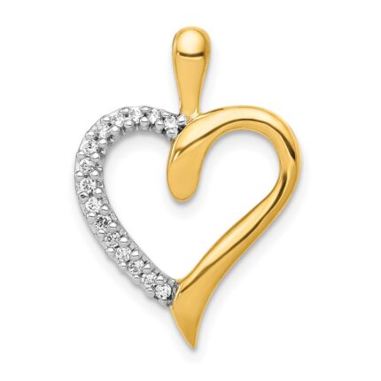 14k 1/10 carat Diamond Heart Pendant