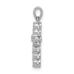 10K White Gold 1/4ct. Diamond Cross Pendant - Image 2
