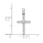 10K White Gold 1/4ct. Diamond Cross Pendant - Image 4