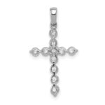 10K White Gold 1/2ct. Diamond Cross Pendant - Image 3
