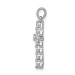14k White Gold 1/2 carat Lab Grown Diamond VS/SI+ G+ Complete Cross Pendant - Image 2