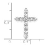 10K White Gold 3/4ct. Diamond Cross Chain Slide - Image 4